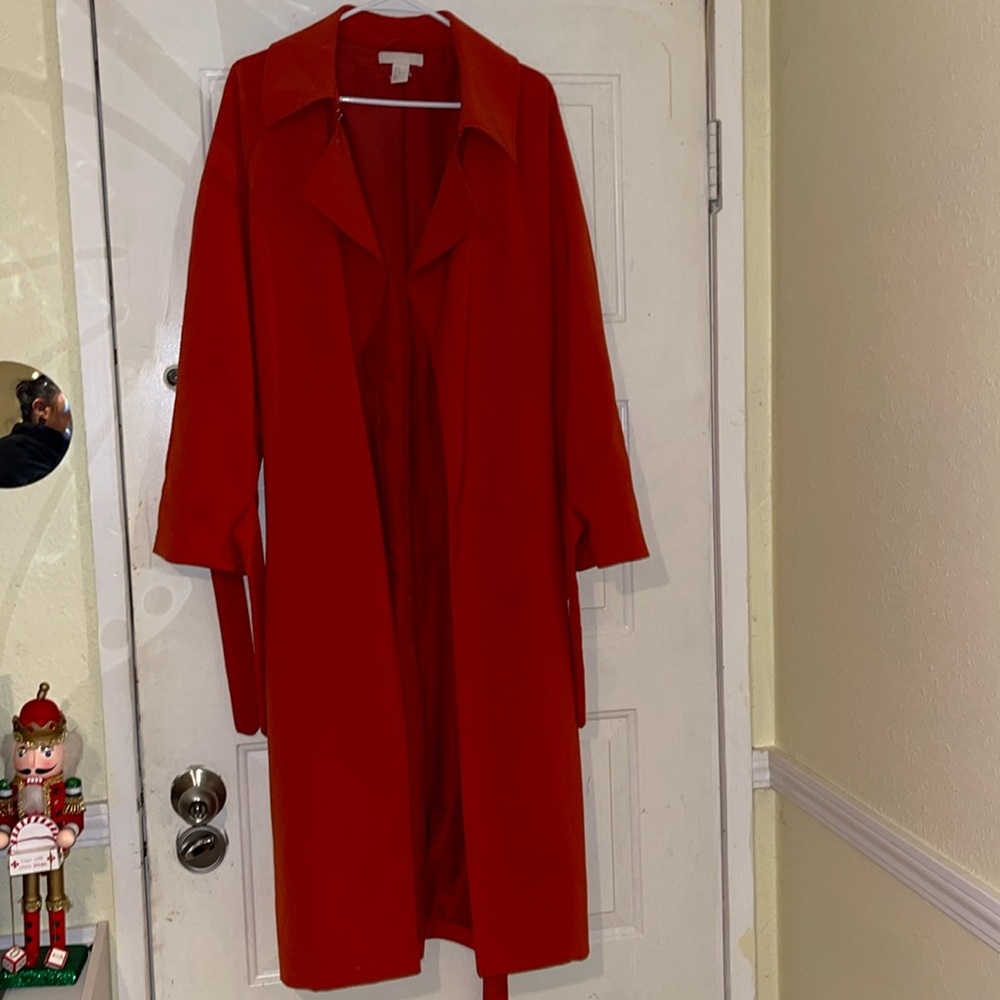 Orange trenchcoat